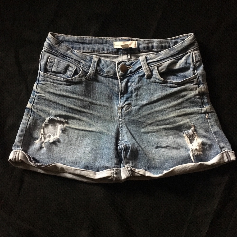 Forever 21 Denim Shorts Cutoff Destroyed Distress